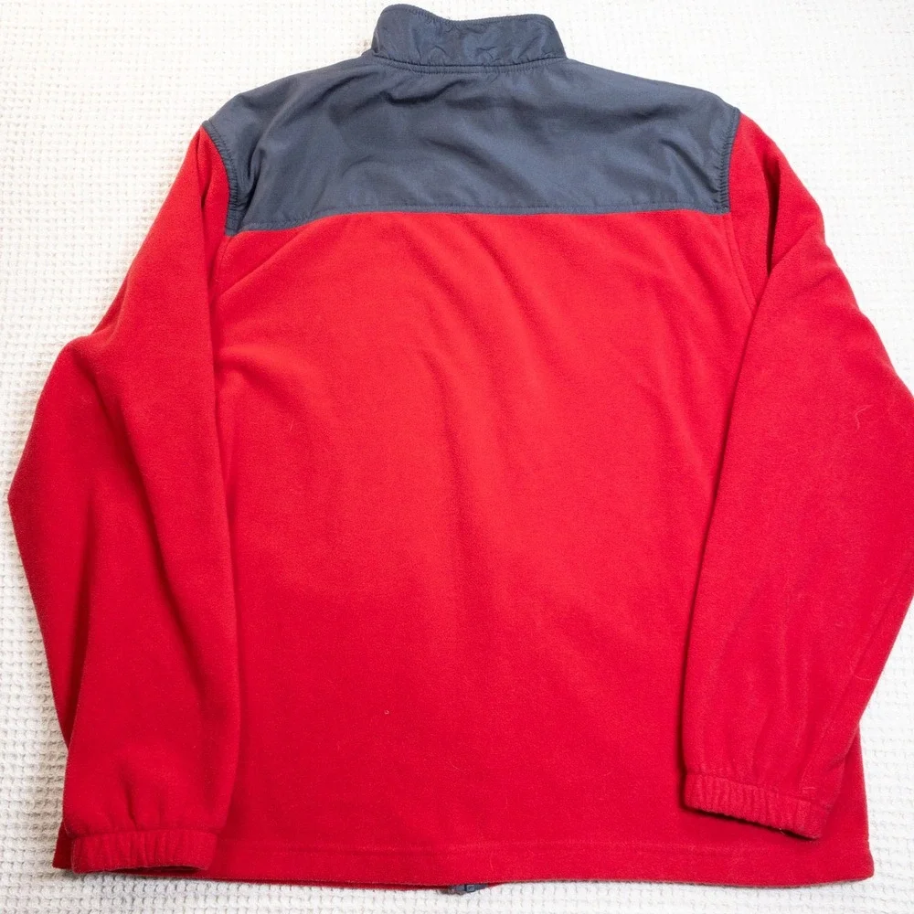 Columbia Steens Mountain Full Zip Fleece Jacket Mens XL Red Charcoal Gray XL